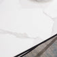 Simplicity Round Dining Room Table Sintered Stone Table with 4 Black Legs Clearhalo ' dining_table' 'Dining Tables & Seating' 'Dining Tables' 'furn' 'furn_dining_table' 'Furniture' 'furniture_dining_table' 'Kitchen & Dining Furniture' 'kitchen&dining_furn' 'kitchen' 'kitchen_dining_table' 3979722