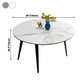 Simplicity Round Dining Room Table Sintered Stone Table with 4 Black Legs Clearhalo ' dining_table' 'Dining Tables & Seating' 'Dining Tables' 'furn' 'furn_dining_table' 'Furniture' 'furniture_dining_table' 'Kitchen & Dining Furniture' 'kitchen&dining_furn' 'kitchen' 'kitchen_dining_table' 3979727