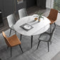 Extendable Sintered Stone Top Round Table for Restaurant Modern Dining Table with 4 Legs Clearhalo ' dining_table' 'Dining Tables & Seating' 'Dining Tables' 'furn' 'furn_dining_table' 'Furniture' 'furniture_dining_table' 'Kitchen & Dining Furniture' 'kitchen&dining_furn' 'kitchen' 'kitchen_dining_table' 3979728
