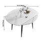Extendable Sintered Stone Top Round Table for Restaurant Modern Dining Table with 4 Legs Clearhalo ' dining_table' 'Dining Tables & Seating' 'Dining Tables' 'furn' 'furn_dining_table' 'Furniture' 'furniture_dining_table' 'Kitchen & Dining Furniture' 'kitchen&dining_furn' 'kitchen' 'kitchen_dining_table' 3979735