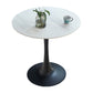 Simplicity Round Dining Table Sintered Stone Table with Black Tulip Base White Without Chairs Clearhalo ' dining_table' 'Dining Tables & Seating' 'Dining Tables' 'furn' 'furn_dining_table' 'Furniture' 'furniture_dining_table' 'Kitchen & Dining Furniture' 'kitchen&dining_furn' 'kitchen' 'kitchen_dining_table' 3979738
