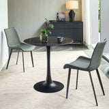 Simplicity Round Dining Table Sintered Stone Table with Black Tulip Base Clearhalo ' dining_table' 'Dining Tables & Seating' 'Dining Tables' 'furn' 'furn_dining_table' 'Furniture' 'furniture_dining_table' 'Kitchen & Dining Furniture' 'kitchen&dining_furn' 'kitchen' 'kitchen_dining_table' 3979746