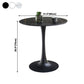 Simplicity Round Dining Table Sintered Stone Table with Black Tulip Base Clearhalo ' dining_table' 'Dining Tables & Seating' 'Dining Tables' 'furn' 'furn_dining_table' 'Furniture' 'furniture_dining_table' 'Kitchen & Dining Furniture' 'kitchen&dining_furn' 'kitchen' 'kitchen_dining_table' 3979750