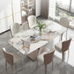 Rectangle Traditional Luxury Dining Table Grey Sintered Stone Table with Pedestal Base Clearhalo ' dining_table' 'Dining Tables & Seating' 'Dining Tables' 'furn' 'furn_dining_table' 'Furniture' 'furniture_dining_table' 'Kitchen & Dining Furniture' 'kitchen&dining_furn' 'kitchen' 'kitchen_dining_table' 3979751