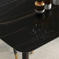 Rectangle Traditional Luxury Dining Table Sintered Stone Table with 4 Black Legs Clearhalo ' dining_table' 'Dining Tables & Seating' 'Dining Tables' 'furn' 'furn_dining_table' 'Furniture' 'furniture_dining_table' 'Kitchen & Dining Furniture' 'kitchen&dining_furn' 'kitchen' 'kitchen_dining_table' 3979796