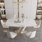 Rectangle Traditional Luxury Dining Table Sintered Stone Table with Pedestal Base Clearhalo ' dining_table' 'Dining Tables & Seating' 'Dining Tables' 'furn' 'furn_dining_table' 'Furniture' 'furniture_dining_table' 'Kitchen & Dining Furniture' 'kitchen&dining_furn' 'kitchen' 'kitchen_dining_table' 3979817