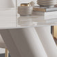 Rectangle Traditional Luxury Dining Table Sintered Stone Table with Pedestal Base Clearhalo ' dining_table' 'Dining Tables & Seating' 'Dining Tables' 'furn' 'furn_dining_table' 'Furniture' 'furniture_dining_table' 'Kitchen & Dining Furniture' 'kitchen&dining_furn' 'kitchen' 'kitchen_dining_table' 3979825