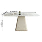 Rectangle Traditional Luxury Dining Table White Sintered Stone Table with Pedestal Base Clearhalo ' dining_table' 'Dining Tables & Seating' 'Dining Tables' 'furn' 'furn_dining_table' 'Furniture' 'furniture_dining_table' 'Kitchen & Dining Furniture' 'kitchen&dining_furn' 'kitchen' 'kitchen_dining_table' 3979845