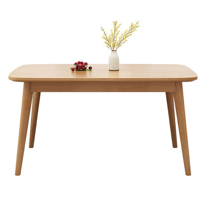 Simplicity Rectangle Dining Table Oak Solid Wood Table with 4 Legs for Dining Room Natural Without Chairs Clearhalo ' dining_table' 'Dining Tables & Seating' 'Dining Tables' 'furn' 'furn_dining_table' 'Furniture' 'furniture_dining_table' 'Kitchen & Dining Furniture' 'kitchen&dining_furn' 'kitchen' 'kitchen_dining_table' 3979853
