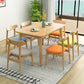 Simplicity Rectangle Dining Table Oak Solid Wood Table with 4 Legs for Dining Room Clearhalo ' dining_table' 'Dining Tables & Seating' 'Dining Tables' 'furn' 'furn_dining_table' 'Furniture' 'furniture_dining_table' 'Kitchen & Dining Furniture' 'kitchen&dining_furn' 'kitchen' 'kitchen_dining_table' 3979860
