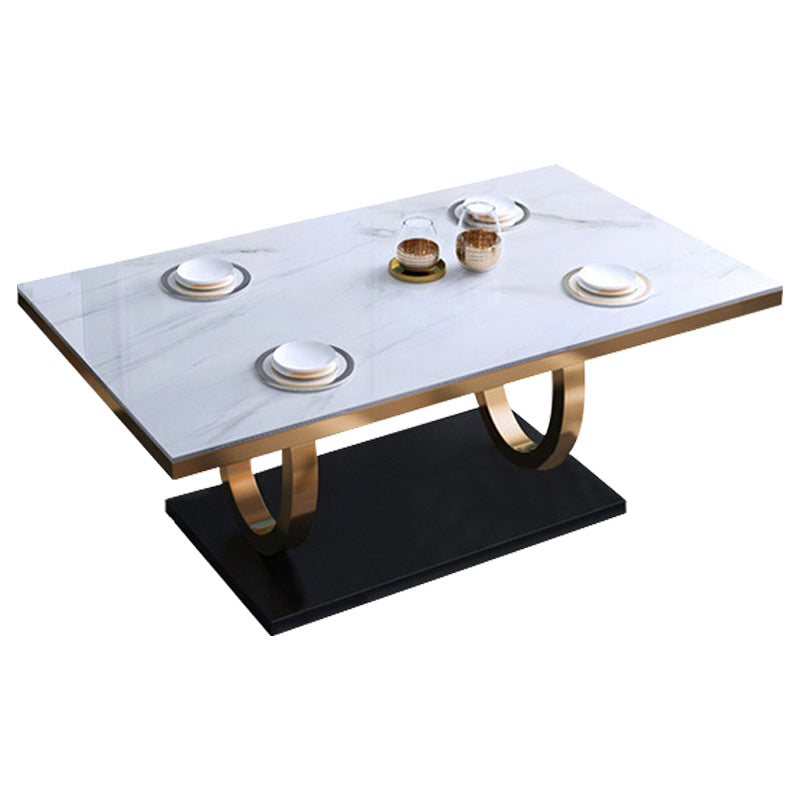 Rectangle Traditional Luxury Dining Table Sintered Stone Table with Trestle Base for Dining Room White Without Chairs Clearhalo ' dining_table' 'Dining Tables & Seating' 'Dining Tables' 'furn' 'furn_dining_table' 'Furniture' 'furniture_dining_table' 'Kitchen & Dining Furniture' 'kitchen&dining_furn' 'kitchen' 'kitchen_dining_table' 3979867