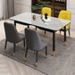 Traditional Luxury Dining Table Sintered Stone Table with 4 Black Legs for Dining Room Clearhalo ' dining_table' 'Dining Tables & Seating' 'Dining Tables' 'furn' 'furn_dining_table' 'Furniture' 'furniture_dining_table' 'Kitchen & Dining Furniture' 'kitchen&dining_furn' 'kitchen' 'kitchen_dining_table' 3979880