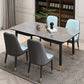 Traditional Luxury Dining Table Sintered Stone Table with 4 Black Legs for Dining Room Clearhalo ' dining_table' 'Dining Tables & Seating' 'Dining Tables' 'furn' 'furn_dining_table' 'Furniture' 'furniture_dining_table' 'Kitchen & Dining Furniture' 'kitchen&dining_furn' 'kitchen' 'kitchen_dining_table' 3979883