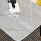 Traditional Luxury Dining Table Sintered Stone Table with 4 Black Legs for Dining Room Clearhalo ' dining_table' 'Dining Tables & Seating' 'Dining Tables' 'furn' 'furn_dining_table' 'Furniture' 'furniture_dining_table' 'Kitchen & Dining Furniture' 'kitchen&dining_furn' 'kitchen' 'kitchen_dining_table' 3979885