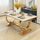 Traditional Luxury Marble Dining Table Rectangle Table with Metal Base in Gold Clearhalo ' dining_table' 'Dining Tables & Seating' 'Dining Tables' 'furn' 'furn_dining_table' 'Furniture' 'furniture_dining_table' 'Kitchen & Dining Furniture' 'kitchen&dining_furn' 'kitchen' 'kitchen_dining_table' 3979937