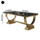 Traditional Luxury Marble Dining Table Rectangle Table with Metal Base in Gold Clearhalo ' dining_table' 'Dining Tables & Seating' 'Dining Tables' 'furn' 'furn_dining_table' 'Furniture' 'furniture_dining_table' 'Kitchen & Dining Furniture' 'kitchen&dining_furn' 'kitchen' 'kitchen_dining_table' 3979939