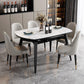 Sintered Stone Top Extendable Round Table for Restaurant Modern Dining Table with 4 Legs Clearhalo ' dining_table' 'Dining Tables & Seating' 'Dining Tables' 'furn' 'furn_dining_table' 'Furniture' 'furniture_dining_table' 'Kitchen & Dining Furniture' 'kitchen&dining_furn' 'kitchen' 'kitchen_dining_table' 3979943