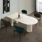 Simplicity Style Sintered Stone Dining Table 3 Legs Base 55" Wide Freeform Table for Home Clearhalo ' dining_table' 'Dining Tables & Seating' 'Dining Tables' 'furn' 'furn_dining_table' 'Furniture' 'furniture_dining_table' 'Kitchen & Dining Furniture' 'kitchen&dining_furn' 'kitchen' 'kitchen_dining_table' 3979956