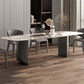 Metal Traditional Luxury Rectangular Table Sintered Stone Indoor Table for Kitchen and Dining Room Clearhalo ' dining_table' 'Dining Tables & Seating' 'Dining Tables' 'furn' 'furn_dining_table' 'Furniture' 'furniture_dining_table' 'Kitchen & Dining Furniture' 'kitchen&dining_furn' 'kitchen' 'kitchen_dining_table' 3979968