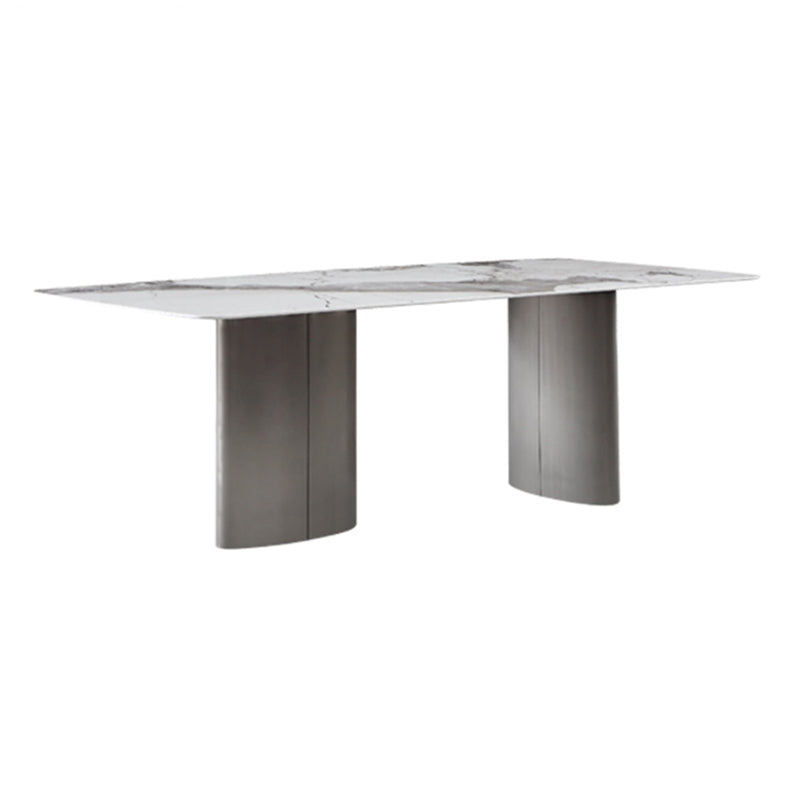 Metal Traditional Luxury Rectangle Indoor Table Sintered Stone Table for Dining Room and Kitchen Without Chairs Clearhalo ' dining_table' 'Dining Tables & Seating' 'Dining Tables' 'furn' 'furn_dining_table' 'Furniture' 'furniture_dining_table' 'Kitchen & Dining Furniture' 'kitchen&dining_furn' 'kitchen' 'kitchen_dining_table' 3979979