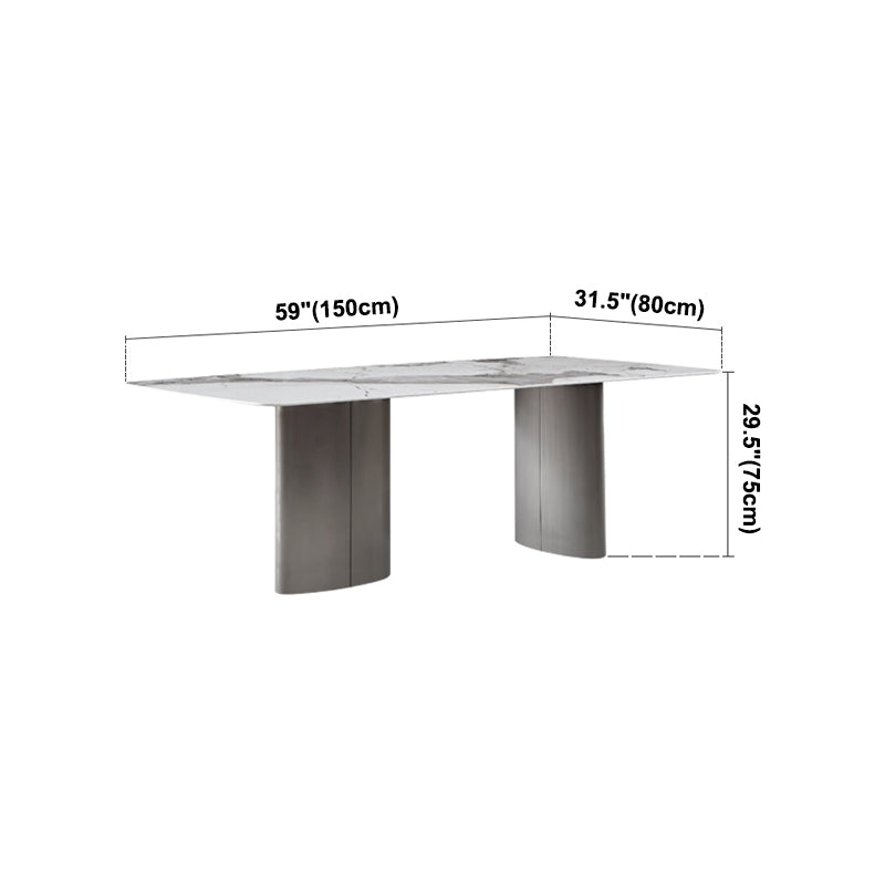 Metal Traditional Luxury Rectangle Indoor Table Sintered Stone Table for Dining Room and Kitchen Clearhalo ' dining_table' 'Dining Tables & Seating' 'Dining Tables' 'furn' 'furn_dining_table' 'Furniture' 'furniture_dining_table' 'Kitchen & Dining Furniture' 'kitchen&dining_furn' 'kitchen' 'kitchen_dining_table' 3979983