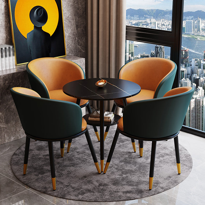 Round Dining Site Table Traditional Luxury Home Furniture with Tripod Base Black Without Chairs Clearhalo ' dining_table' 'Dining Tables & Seating' 'Dining Tables' 'furn' 'furn_dining_table' 'Furniture' 'furniture_dining_table' 'Kitchen & Dining Furniture' 'kitchen&dining_furn' 'kitchen' 'kitchen_dining_table' 3979986