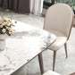 Luxury Style Home Sintered Stone Dining Table 4 Legs Base Rectangle Table Clearhalo ' dining_table' 'Dining Tables & Seating' 'Dining Tables' 'furn' 'furn_dining_table' 'Furniture' 'furniture_dining_table' 'Kitchen & Dining Furniture' 'kitchen&dining_furn' 'kitchen' 'kitchen_dining_table' 3980025