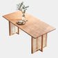 Glam Rectangle Shape Solid Wood Dining Table Khaki Standard Dining Table for Kitchen Clearhalo ' dining_table' 'Dining Tables & Seating' 'Dining Tables' 'furn' 'furn_dining_table' 'Furniture' 'furniture_dining_table' 'Kitchen & Dining Furniture' 'kitchen&dining_furn' 'kitchen' 'kitchen_dining_table' 3980044