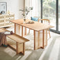 Glam Rectangle Shape Solid Wood Dining Table Khaki Standard Dining Table for Kitchen Clearhalo ' dining_table' 'Dining Tables & Seating' 'Dining Tables' 'furn' 'furn_dining_table' 'Furniture' 'furniture_dining_table' 'Kitchen & Dining Furniture' 'kitchen&dining_furn' 'kitchen' 'kitchen_dining_table' 3980046