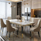 Sintered Stone Dining Table Luxury Style 4 Legs Base Table for Dining Room Clearhalo ' dining_table' 'Dining Tables & Seating' 'Dining Tables' 'furn' 'furn_dining_table' 'Furniture' 'furniture_dining_table' 'Kitchen & Dining Furniture' 'kitchen&dining_furn' 'kitchen' 'kitchen_dining_table' 3980057