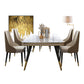 Sintered Stone Dining Table Luxury Style 4 Legs Base Table for Dining Room Clearhalo ' dining_table' 'Dining Tables & Seating' 'Dining Tables' 'furn' 'furn_dining_table' 'Furniture' 'furniture_dining_table' 'Kitchen & Dining Furniture' 'kitchen&dining_furn' 'kitchen' 'kitchen_dining_table' 3980063