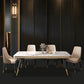 Sintered Stone Dining Table Luxury Style 4 Legs Base Table for Dining Room Clearhalo ' dining_table' 'Dining Tables & Seating' 'Dining Tables' 'furn' 'furn_dining_table' 'Furniture' 'furniture_dining_table' 'Kitchen & Dining Furniture' 'kitchen&dining_furn' 'kitchen' 'kitchen_dining_table' 3980065