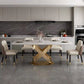 Traditional Luxury Stainless Steel Table Rectangle Dining Table for Home Clearhalo ' dining_table' 'Dining Tables & Seating' 'Dining Tables' 'furn' 'furn_dining_table' 'Furniture' 'furniture_dining_table' 'Kitchen & Dining Furniture' 'kitchen&dining_furn' 'kitchen' 'kitchen_dining_table' 3980075