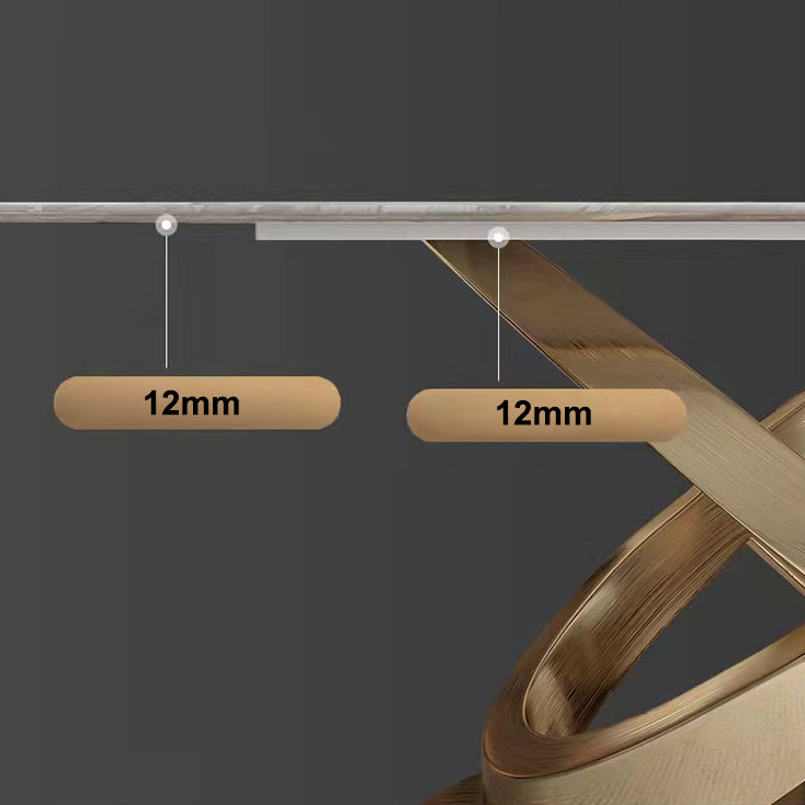 Traditional Luxury Stainless Steel Table Rectangle Dining Table for Home Clearhalo ' dining_table' 'Dining Tables & Seating' 'Dining Tables' 'furn' 'furn_dining_table' 'Furniture' 'furniture_dining_table' 'Kitchen & Dining Furniture' 'kitchen&dining_furn' 'kitchen' 'kitchen_dining_table' 3980078