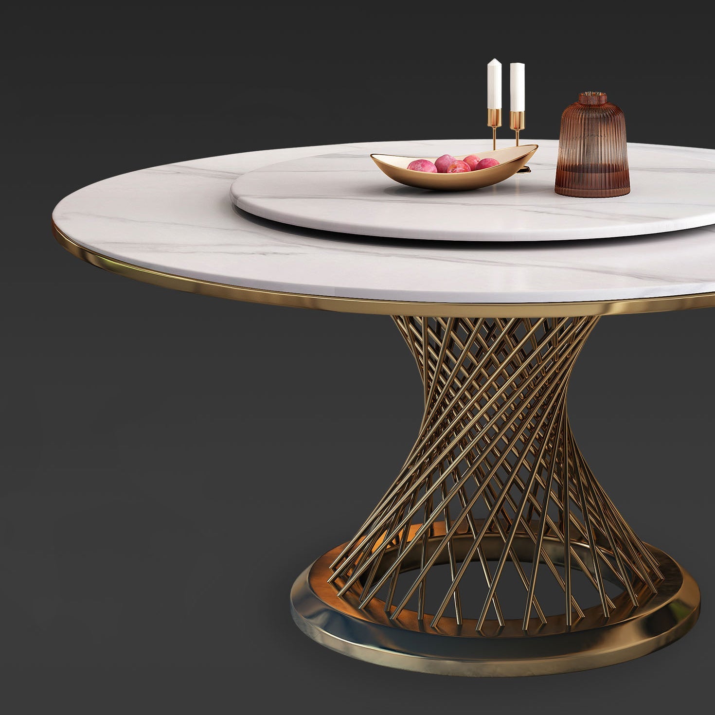 Metal Traditional Luxury Round Dining Table Sintered Stone Table for Kitchen and Dining Room Clearhalo ' dining_table' 'Dining Tables & Seating' 'Dining Tables' 'furn' 'furn_dining_table' 'Furniture' 'furniture_dining_table' 'Kitchen & Dining Furniture' 'kitchen&dining_furn' 'kitchen' 'kitchen_dining_table' 3980108