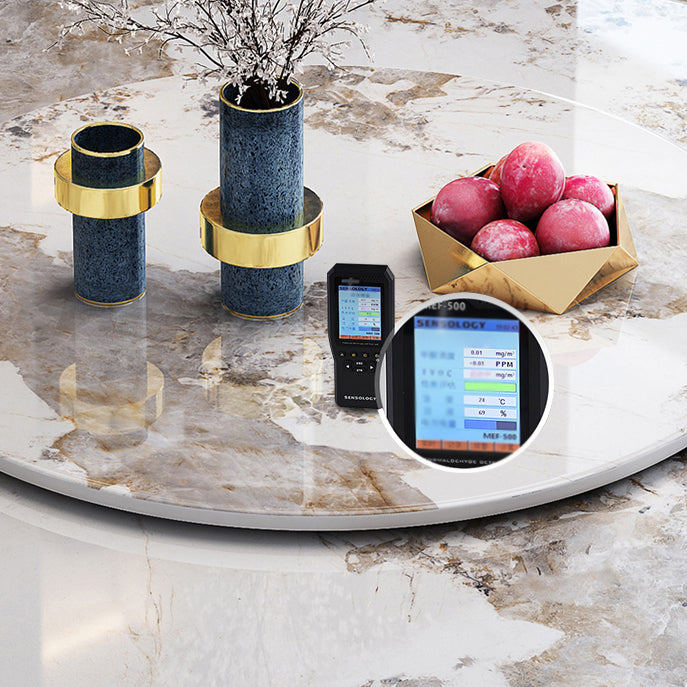 Metal Traditional Luxury Round Dining Table Sintered Stone Table for Kitchen and Dining Room Clearhalo ' dining_table' 'Dining Tables & Seating' 'Dining Tables' 'furn' 'furn_dining_table' 'Furniture' 'furniture_dining_table' 'Kitchen & Dining Furniture' 'kitchen&dining_furn' 'kitchen' 'kitchen_dining_table' 3980111