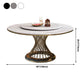 Metal Traditional Luxury Round Dining Table Sintered Stone Table for Kitchen and Dining Room Clearhalo ' dining_table' 'Dining Tables & Seating' 'Dining Tables' 'furn' 'furn_dining_table' 'Furniture' 'furniture_dining_table' 'Kitchen & Dining Furniture' 'kitchen&dining_furn' 'kitchen' 'kitchen_dining_table' 3980115