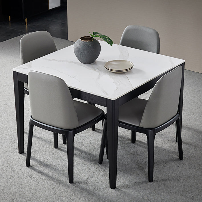 Industrial Standard Sintered Stone Dining Table White Square Shape Dining Table for Kitchen Clearhalo ' dining_table' 'Dining Tables & Seating' 'Dining Tables' 'furn' 'furn_dining_table' 'Furniture' 'furniture_dining_table' 'Kitchen & Dining Furniture' 'kitchen&dining_furn' 'kitchen' 'kitchen_dining_table' 3980149