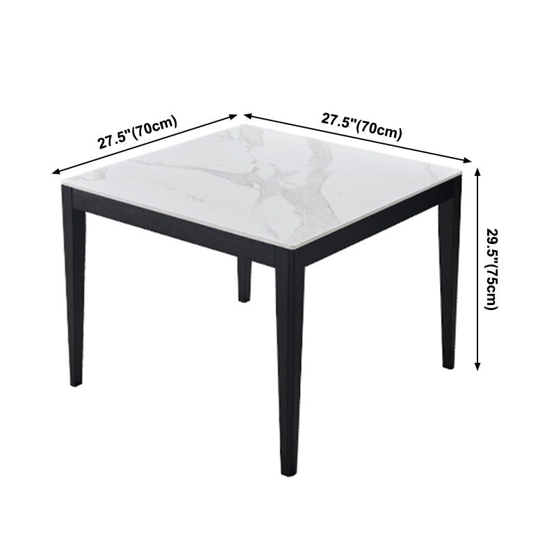 Industrial Standard Sintered Stone Dining Table White Square Shape Dining Table for Kitchen Clearhalo ' dining_table' 'Dining Tables & Seating' 'Dining Tables' 'furn' 'furn_dining_table' 'Furniture' 'furniture_dining_table' 'Kitchen & Dining Furniture' 'kitchen&dining_furn' 'kitchen' 'kitchen_dining_table' 3980156
