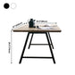 Metal Industrial Rectangle Dining Table Solid Wood Top Table for Kitchen Clearhalo ' dining_table' 'Dining Tables & Seating' 'Dining Tables' 'furn' 'furn_dining_table' 'Furniture' 'furniture_dining_table' 'Kitchen & Dining Furniture' 'kitchen&dining_furn' 'kitchen' 'kitchen_dining_table' 3980189