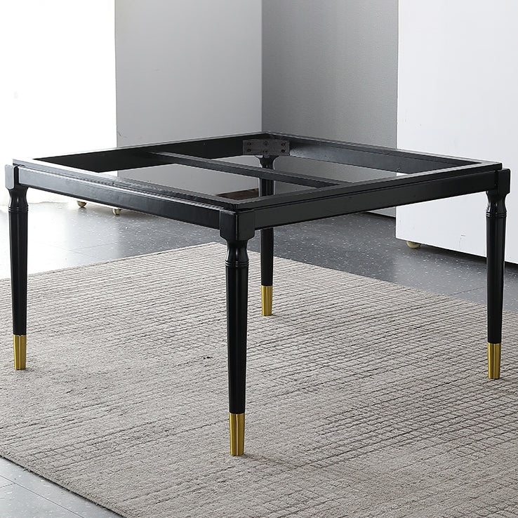 Industrial Sintered Stone Standard Dining Table Square Shape Kitchen Dining Table with 4 Legs Base Clearhalo ' dining_table' 'Dining Tables & Seating' 'Dining Tables' 'furn' 'furn_dining_table' 'Furniture' 'furniture_dining_table' 'Kitchen & Dining Furniture' 'kitchen&dining_furn' 'kitchen' 'kitchen_dining_table' 3980200