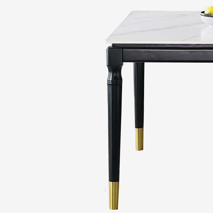 Industrial Sintered Stone Standard Dining Table Square Shape Kitchen Dining Table with 4 Legs Base Clearhalo ' dining_table' 'Dining Tables & Seating' 'Dining Tables' 'furn' 'furn_dining_table' 'Furniture' 'furniture_dining_table' 'Kitchen & Dining Furniture' 'kitchen&dining_furn' 'kitchen' 'kitchen_dining_table' 3980201