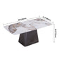Metal Traditional Luxury Rectangle Table Sintered Stone Indoor Table with Pedestal Clearhalo ' dining_table' 'Dining Tables & Seating' 'Dining Tables' 'furn' 'furn_dining_table' 'Furniture' 'furniture_dining_table' 'Kitchen & Dining Furniture' 'kitchen&dining_furn' 'kitchen' 'kitchen_dining_table' 3980238