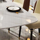 Metal Traditional Luxury Rectangle Dining Table Sintered Stone Top Indoor Table with Pedestal Base Clearhalo ' dining_table' 'Dining Tables & Seating' 'Dining Tables' 'furn' 'furn_dining_table' 'Furniture' 'furniture_dining_table' 'Kitchen & Dining Furniture' 'kitchen&dining_furn' 'kitchen' 'kitchen_dining_table' 3980285