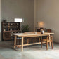 Rectangle Trestle Base Modern Dining Table Wood Color Fixed Table of Solid Wood Clearhalo ' dining_table' 'Dining Tables & Seating' 'Dining Tables' 'furn' 'furn_dining_table' 'Furniture' 'furniture_dining_table' 'Kitchen & Dining Furniture' 'kitchen&dining_furn' 'kitchen' 'kitchen_dining_table' 3980320