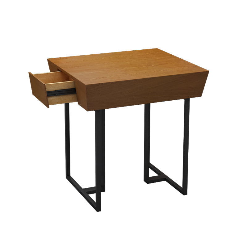 Industrial Style Dining Site Table Solid Wood Dining Room Furniture for Home 23.6"L x 31.5"W x 29.5"H Without Chairs Clearhalo ' dining_table' 'Dining Tables & Seating' 'Dining Tables' 'furn' 'furn_dining_table' 'Furniture' 'furniture_dining_table' 'Kitchen & Dining Furniture' 'kitchen&dining_furn' 'kitchen' 'kitchen_dining_table' 3980341