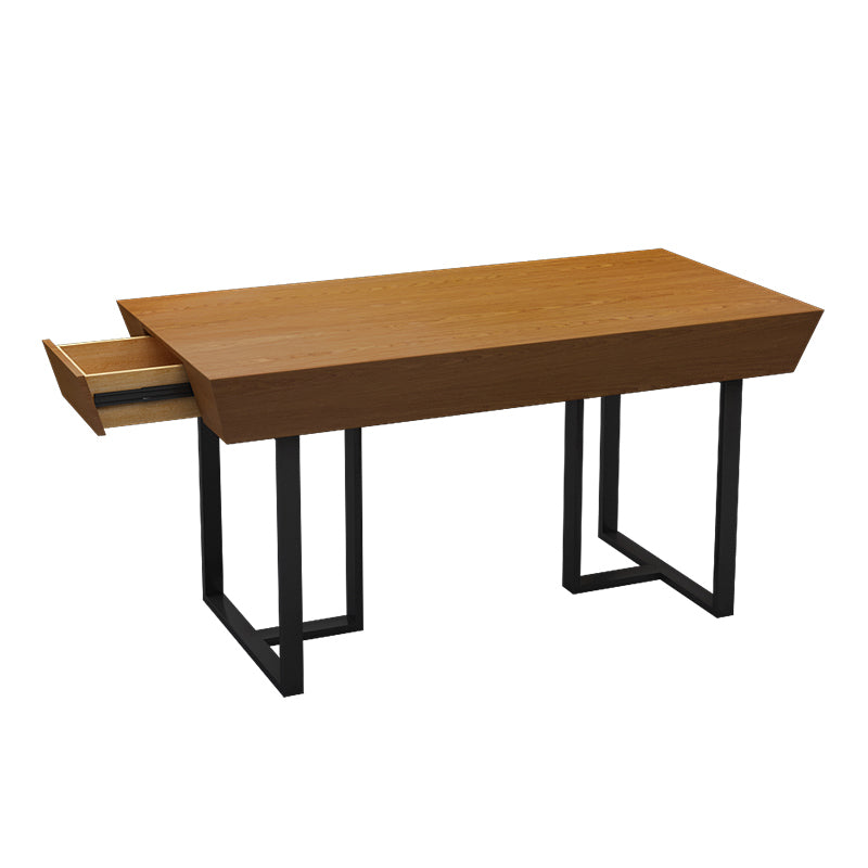 Industrial Style Dining Site Table Solid Wood Dining Room Furniture for Home 63"L x 31.5"W x 29.5"H Without Chairs Clearhalo ' dining_table' 'Dining Tables & Seating' 'Dining Tables' 'furn' 'furn_dining_table' 'Furniture' 'furniture_dining_table' 'Kitchen & Dining Furniture' 'kitchen&dining_furn' 'kitchen' 'kitchen_dining_table' 3980343