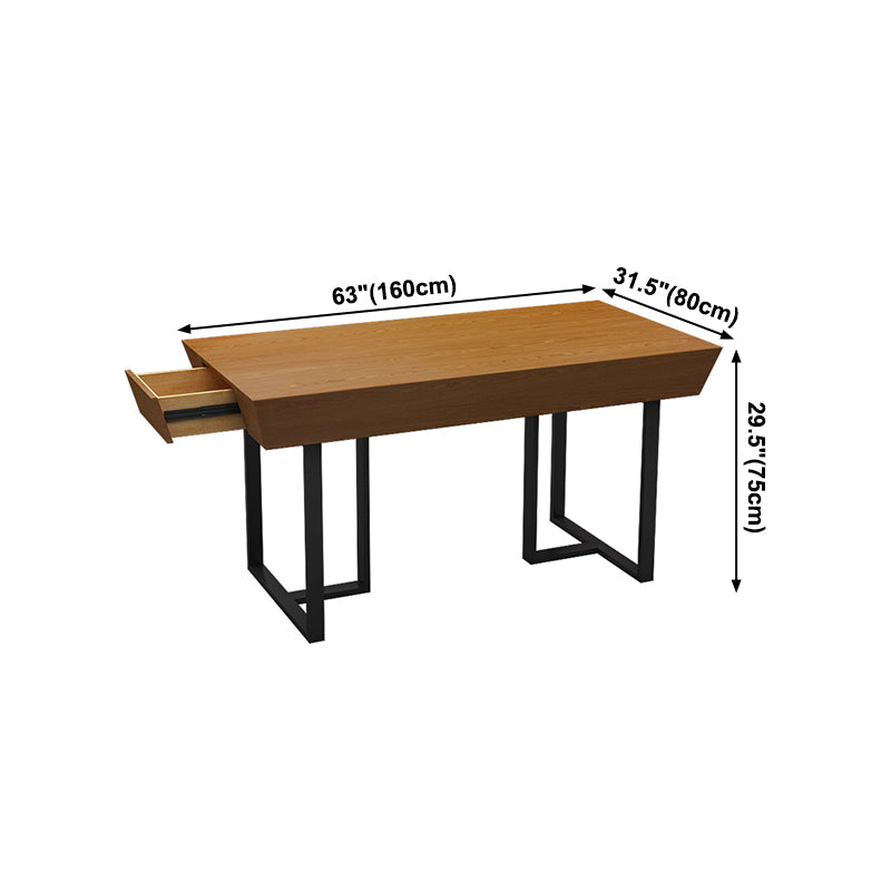 Industrial Style Dining Site Table Solid Wood Dining Room Furniture for Home Clearhalo ' dining_table' 'Dining Tables & Seating' 'Dining Tables' 'furn' 'furn_dining_table' 'Furniture' 'furniture_dining_table' 'Kitchen & Dining Furniture' 'kitchen&dining_furn' 'kitchen' 'kitchen_dining_table' 3980348