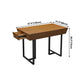 Industrial Style Dining Site Table Solid Wood Dining Room Furniture for Home Clearhalo ' dining_table' 'Dining Tables & Seating' 'Dining Tables' 'furn' 'furn_dining_table' 'Furniture' 'furniture_dining_table' 'Kitchen & Dining Furniture' 'kitchen&dining_furn' 'kitchen' 'kitchen_dining_table' 3980349