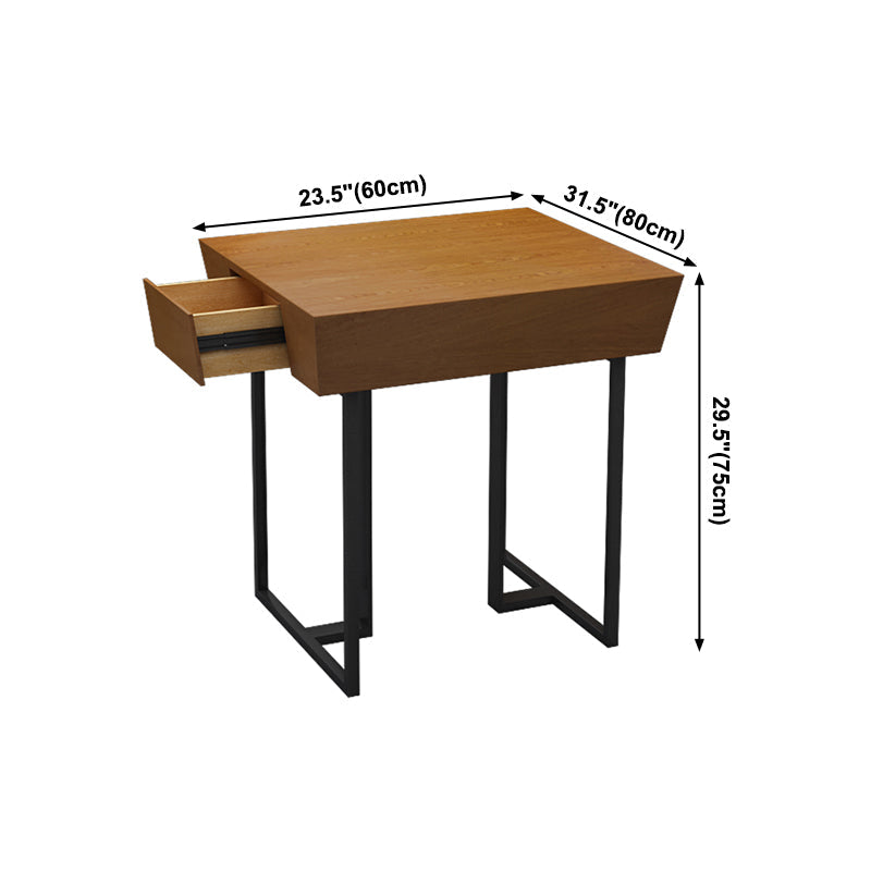 Industrial Style Dining Site Table Solid Wood Dining Room Furniture for Home Clearhalo ' dining_table' 'Dining Tables & Seating' 'Dining Tables' 'furn' 'furn_dining_table' 'Furniture' 'furniture_dining_table' 'Kitchen & Dining Furniture' 'kitchen&dining_furn' 'kitchen' 'kitchen_dining_table' 3980350